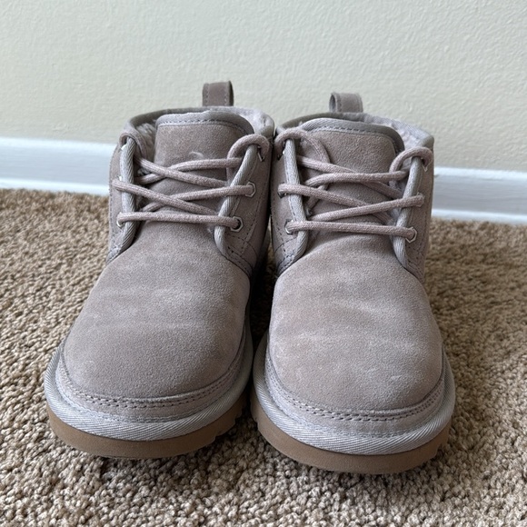 Ugg Women's Neumel Boots Oyster Grey Lace Up Booties - Picture 3 of 9